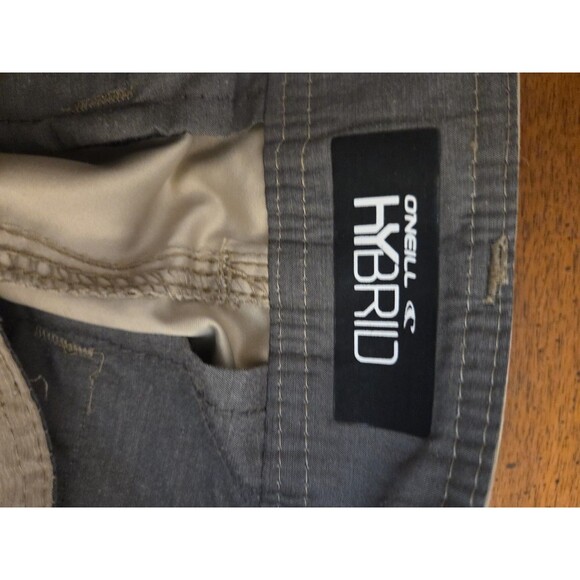 O'Neill Hybrid Shorts Mens 30 Khaki Tan Quick Dry Stretch Outdoor Pockets Zip - Picture 4 of 5
